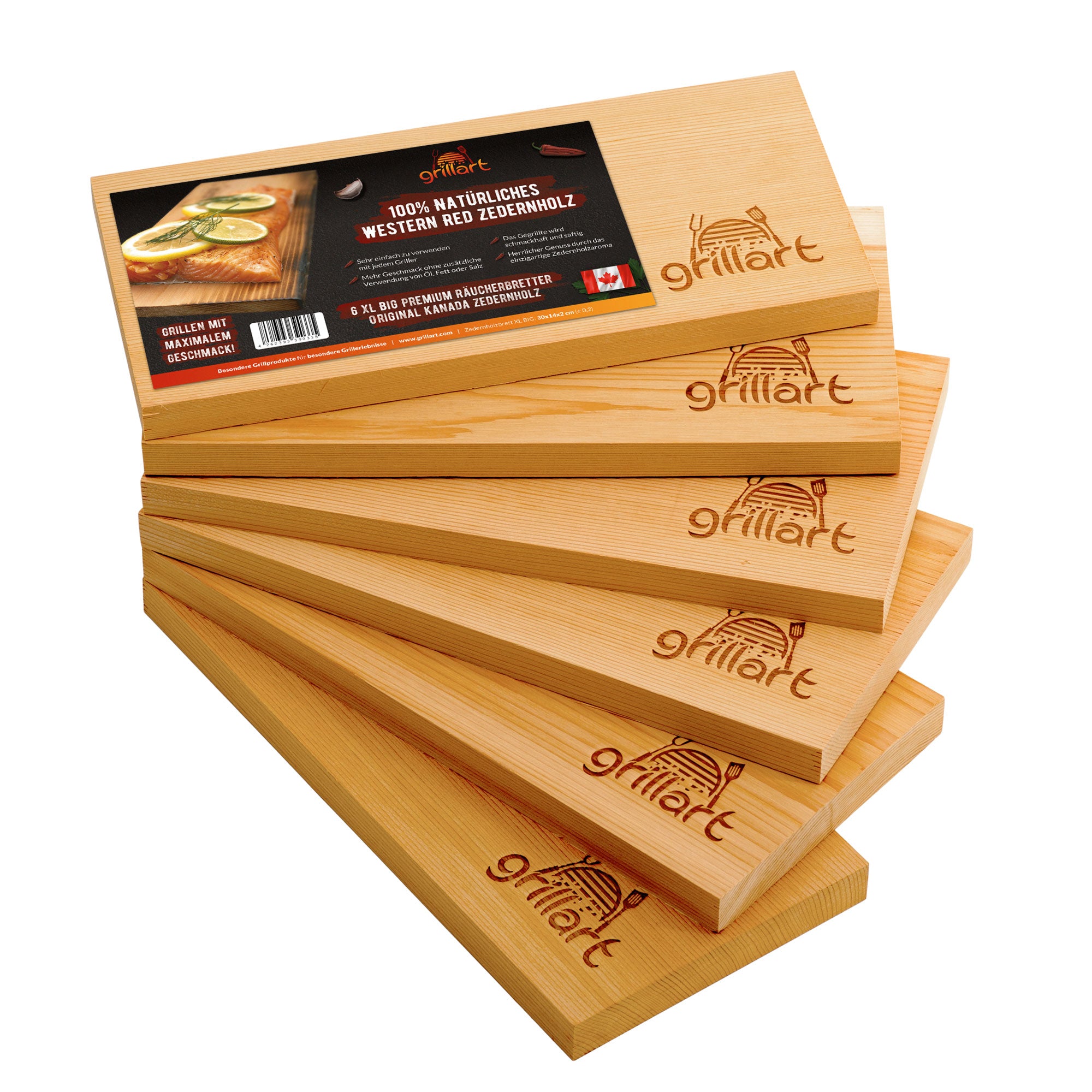 Zedernholzbretter zum Grillen –  aus 100% natürlichem Western Red Zedernholz - grillart®