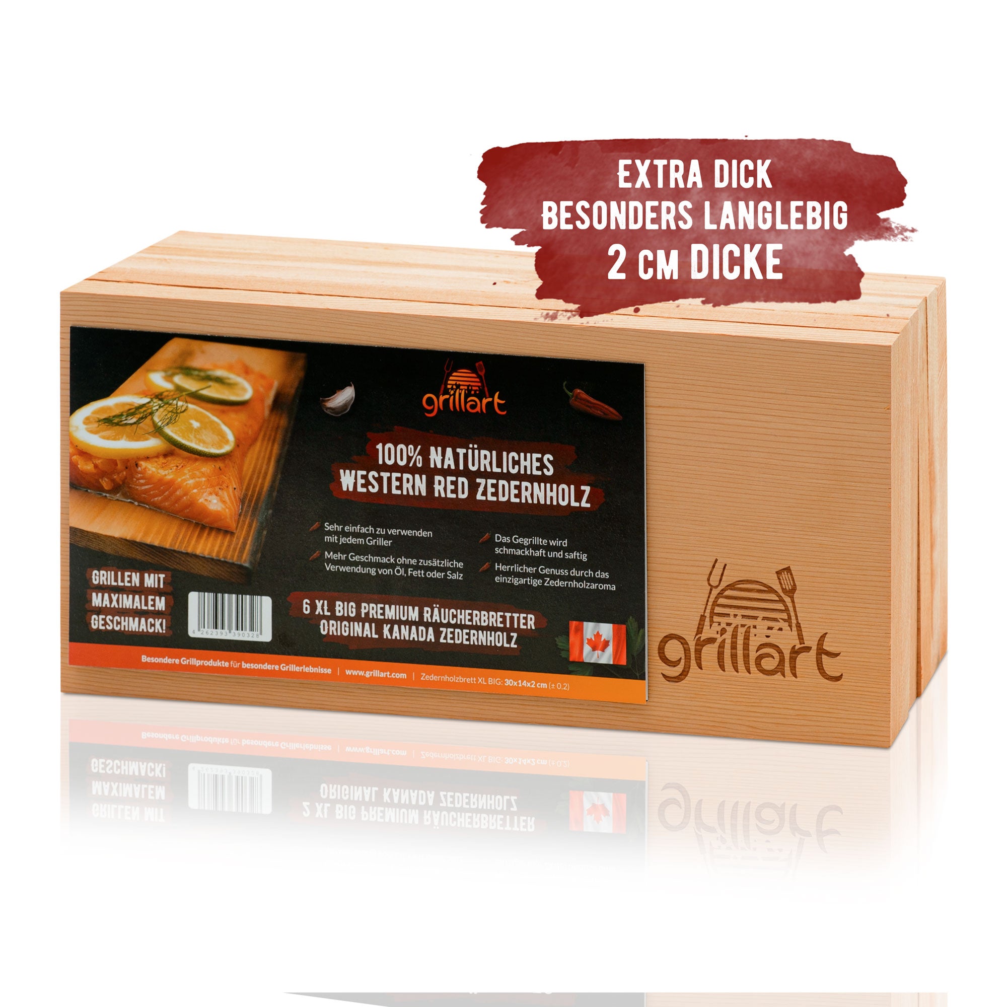 Zedernholzbretter zum Grillen –  aus 100% natürlichem Western Red Zedernholz - grillart®