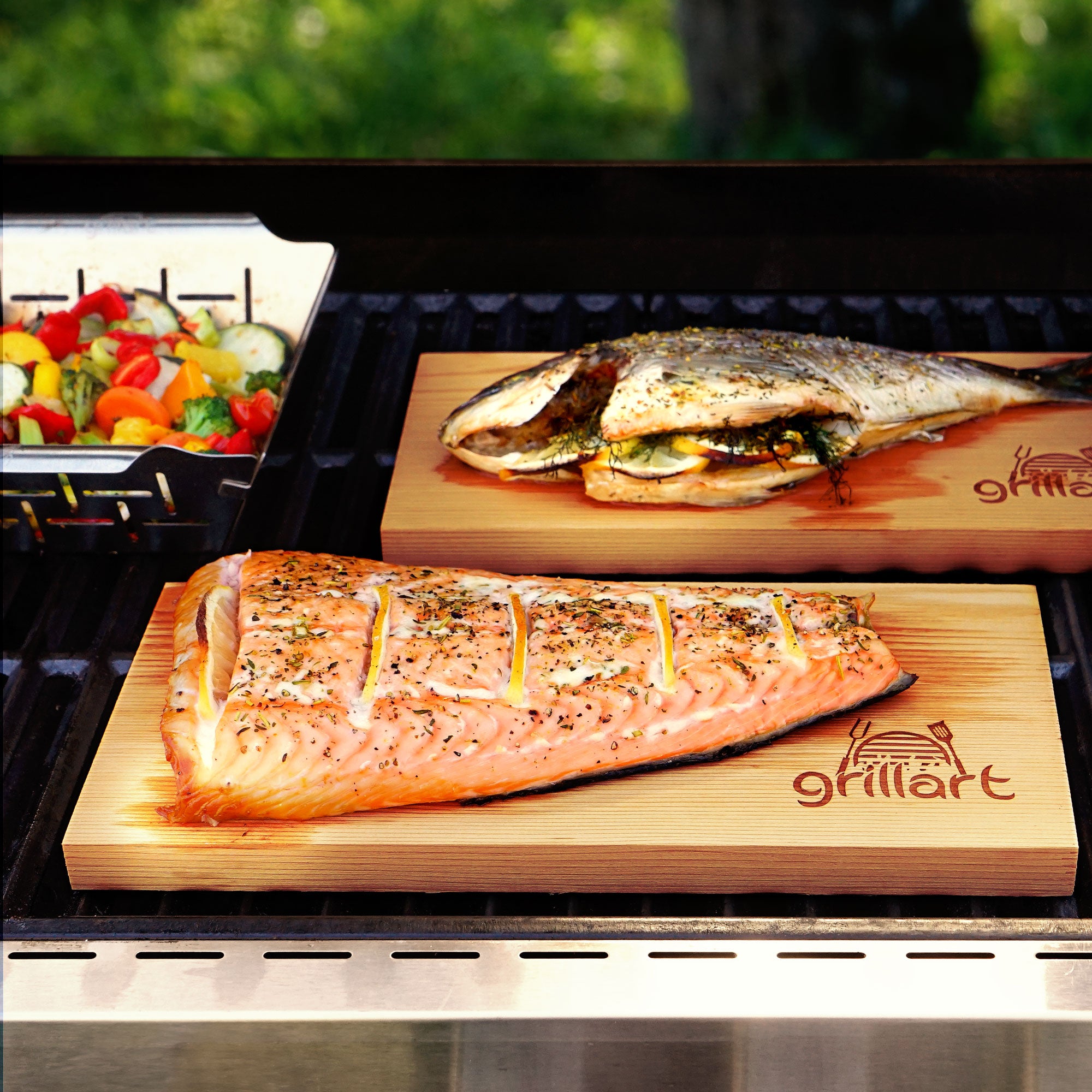Zedernholzbretter zum Grillen –  aus 100% natürlichem Western Red Zedernholz - grillart®
