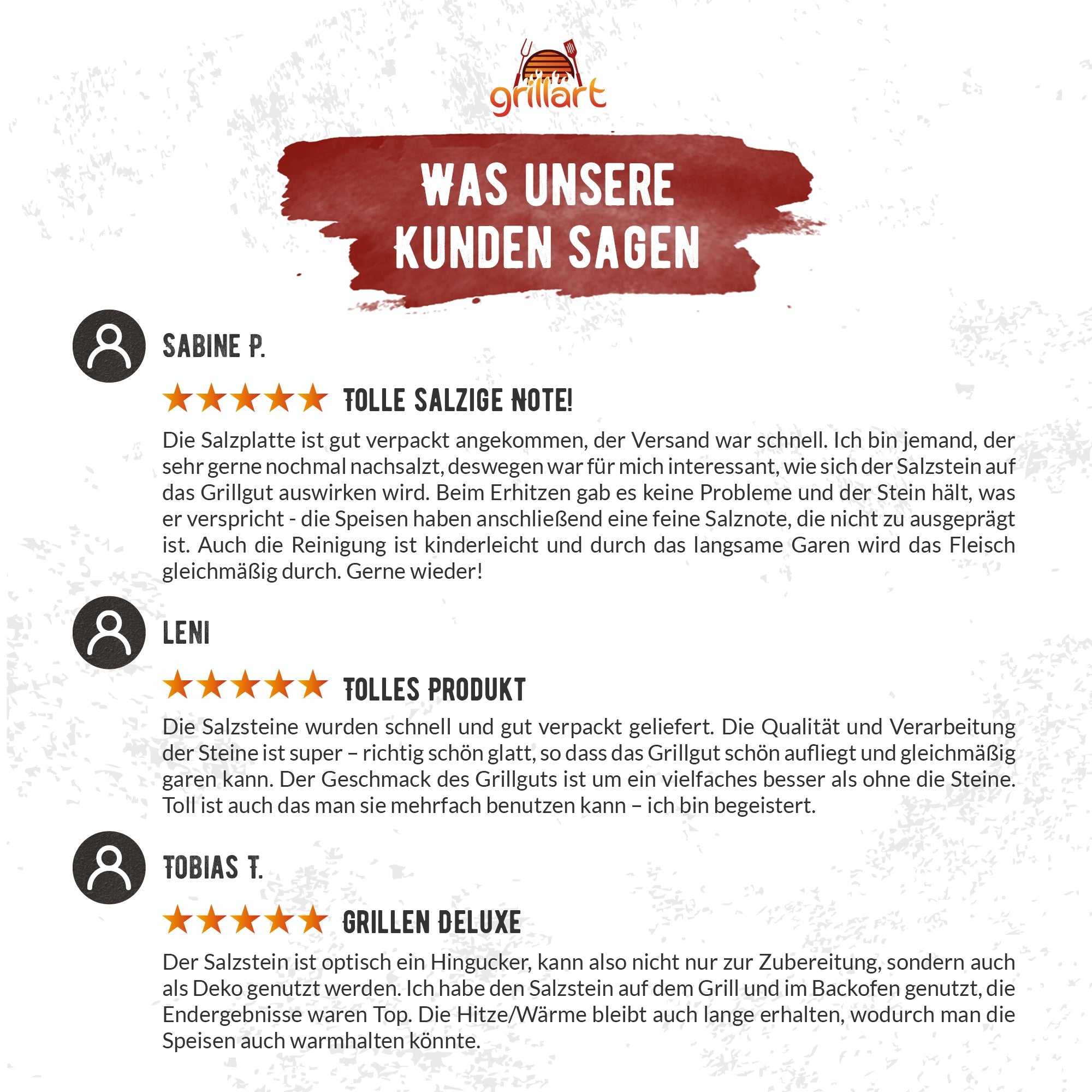 Hochwertige Salzsteine zum Grillen - 2er Pack - grillart®