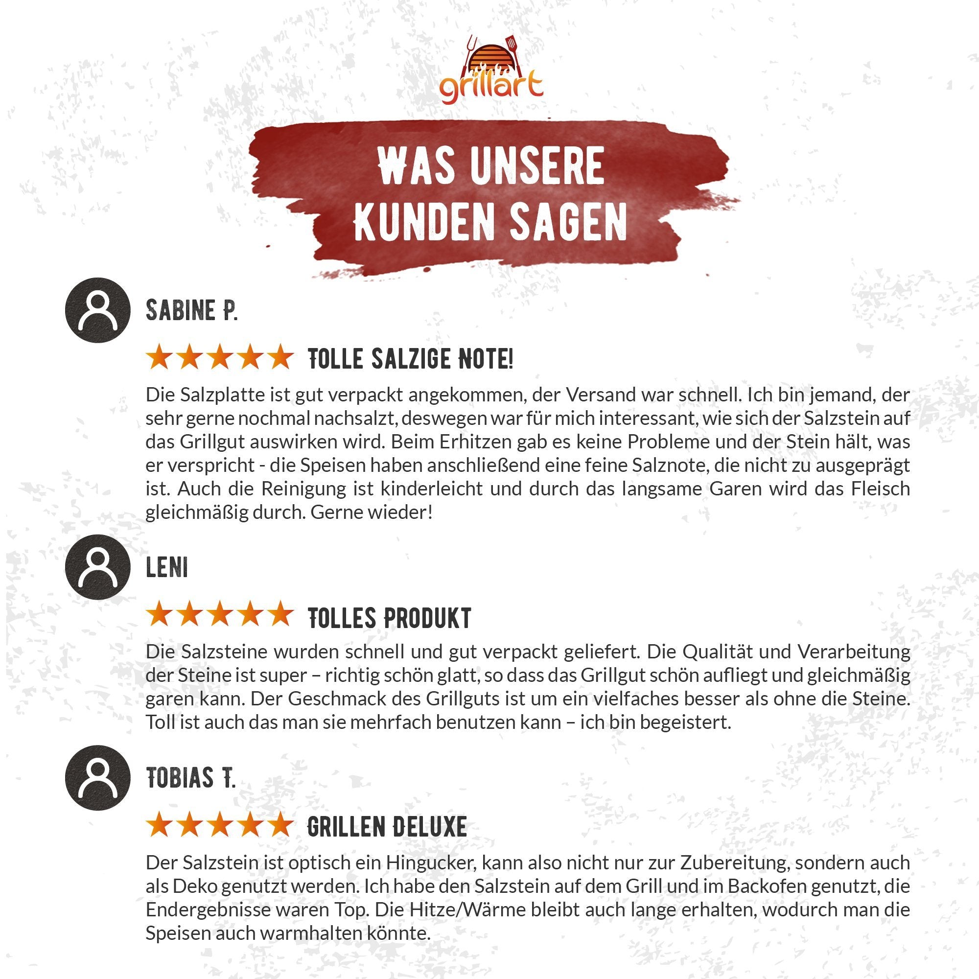 Hochwertige Salzsteine zum Grillen - 2er Pack - grillart®