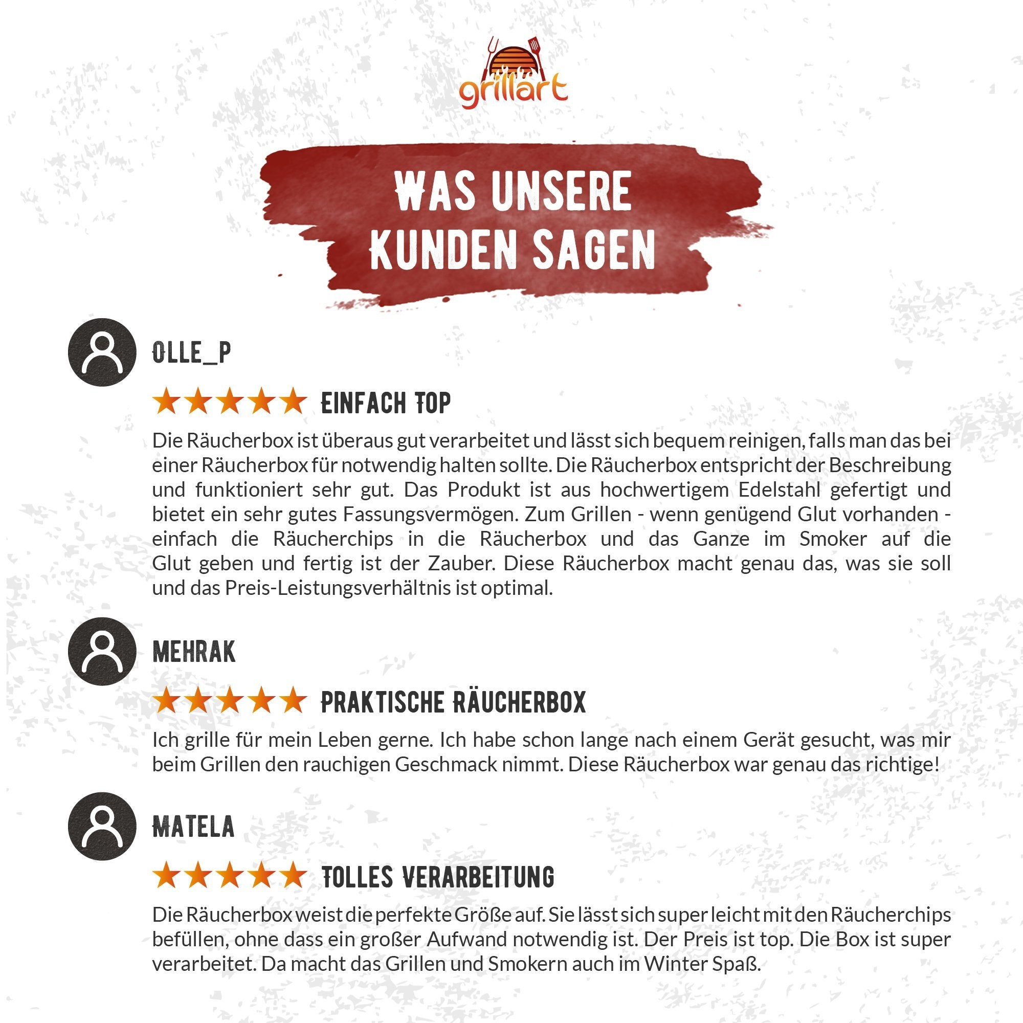 Original BBQ Räucherbox aus 100% rostfreiem Edelstahl - grillart®
