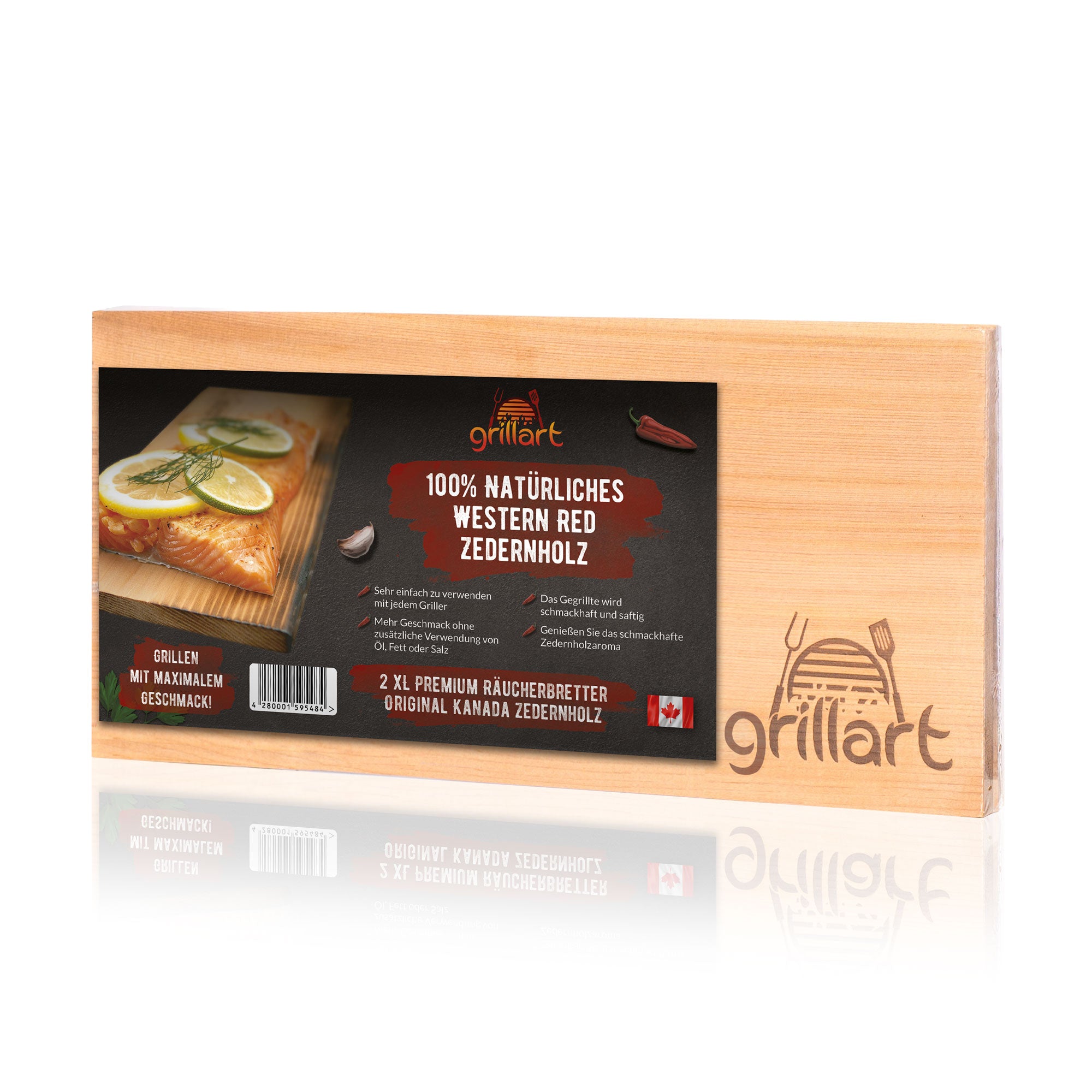 Zedernholzbretter zum Grillen –  aus 100% natürlichem Western Red Zedernholz - grillart®