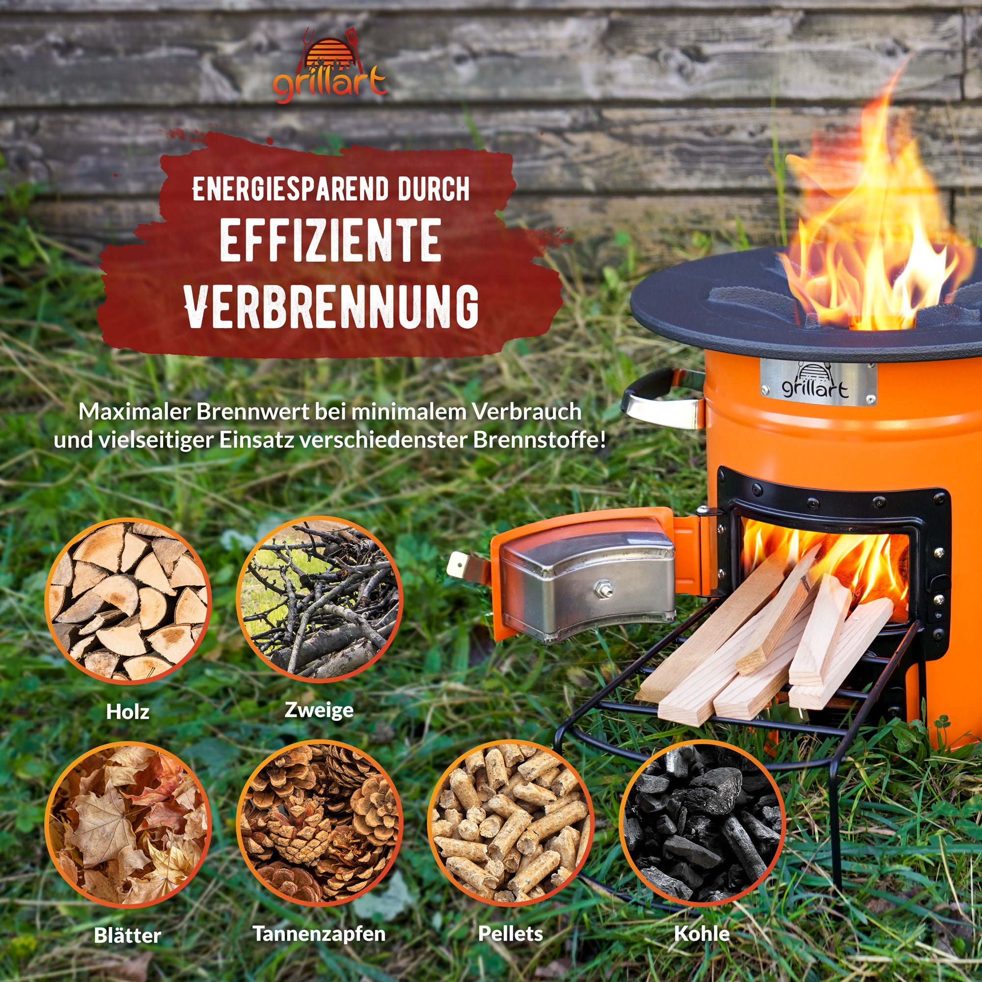 Raketenofen “Powertrain I” - grillart®