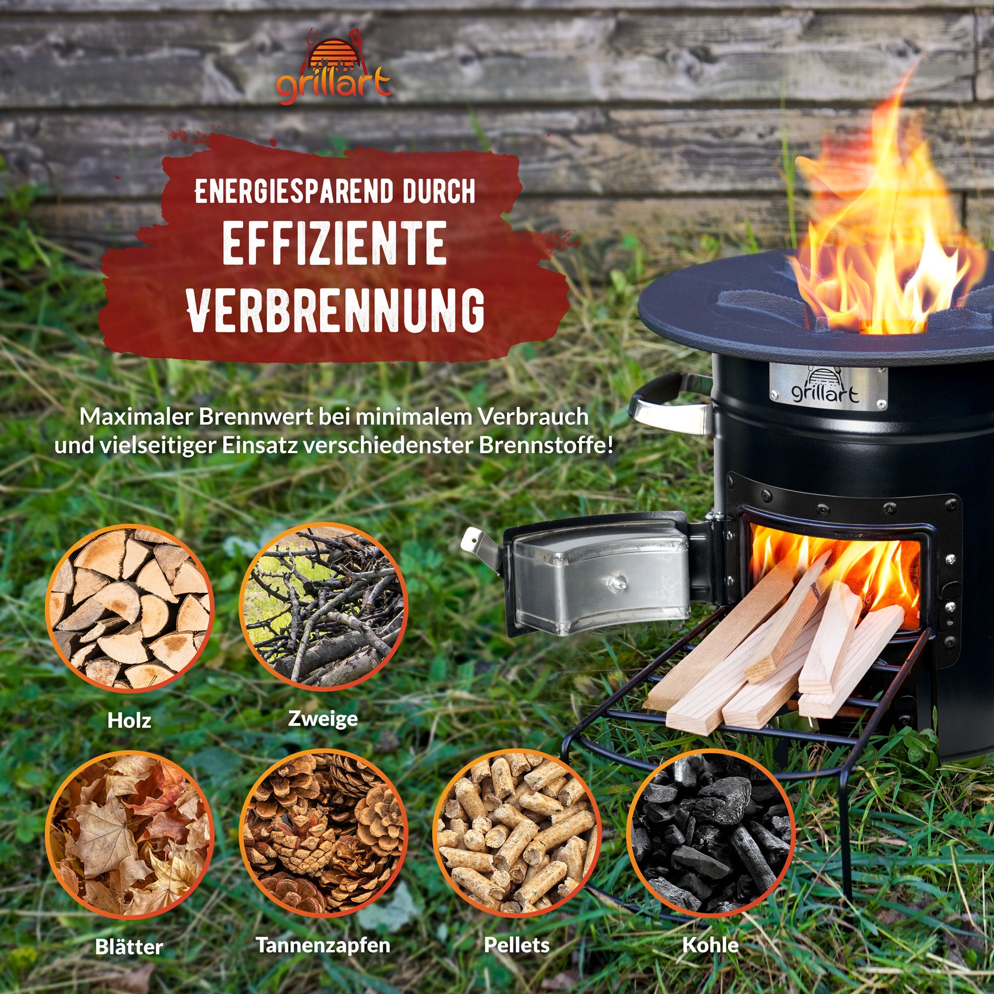 Raketenofen “Powertrain I” - grillart®