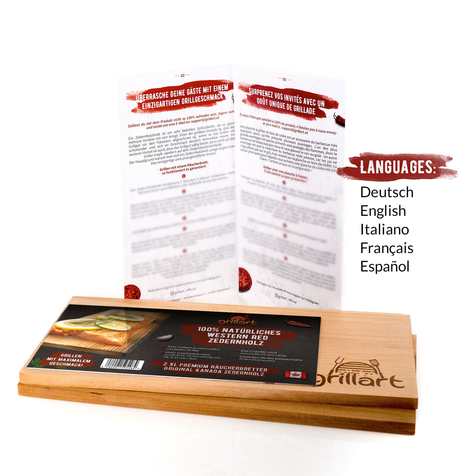 Zedernholzbretter zum Grillen –  aus 100% natürlichem Western Red Zedernholz - grillart®