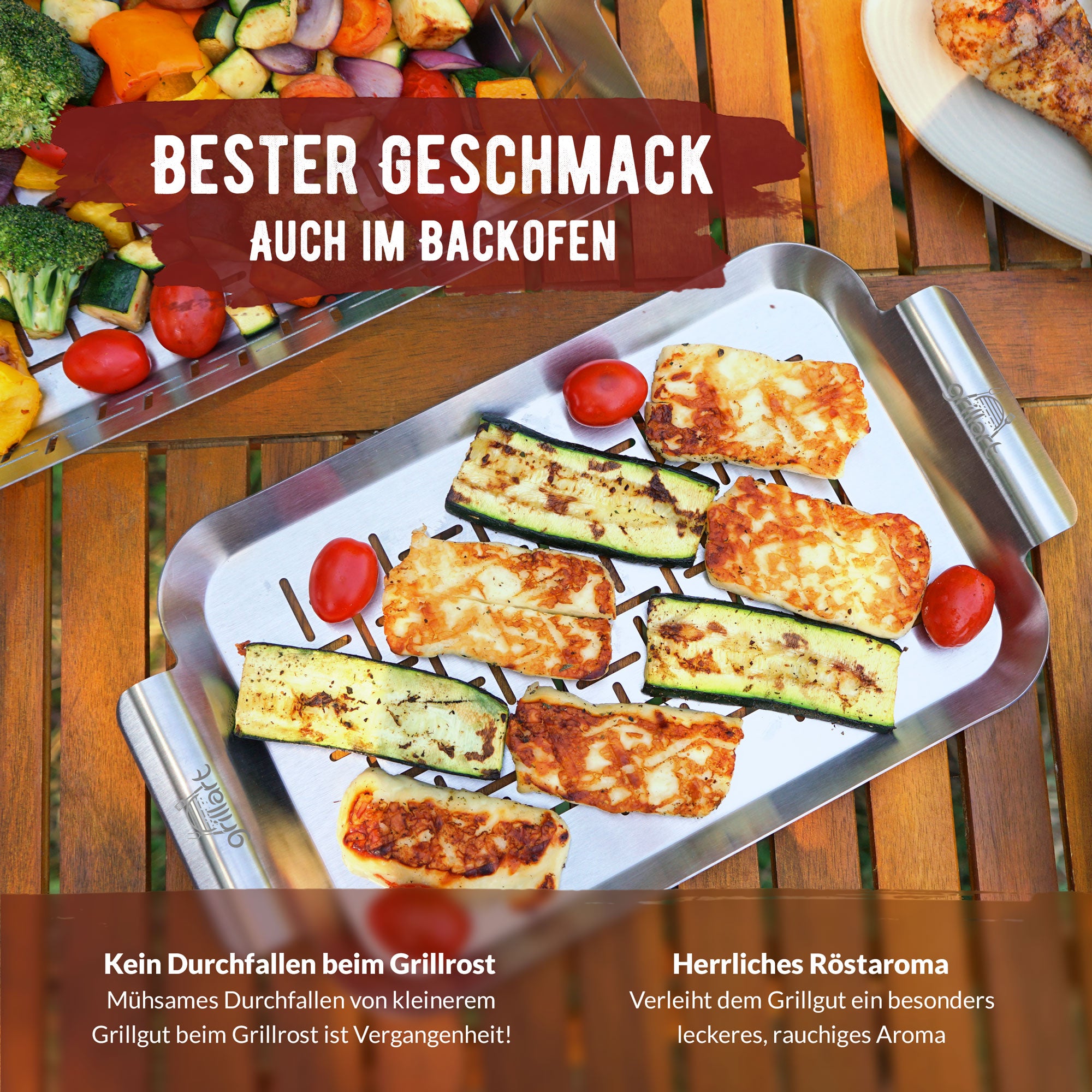 Premium Grillkorb und Grillschale aus hochwertigem Edelstahl - grillart®