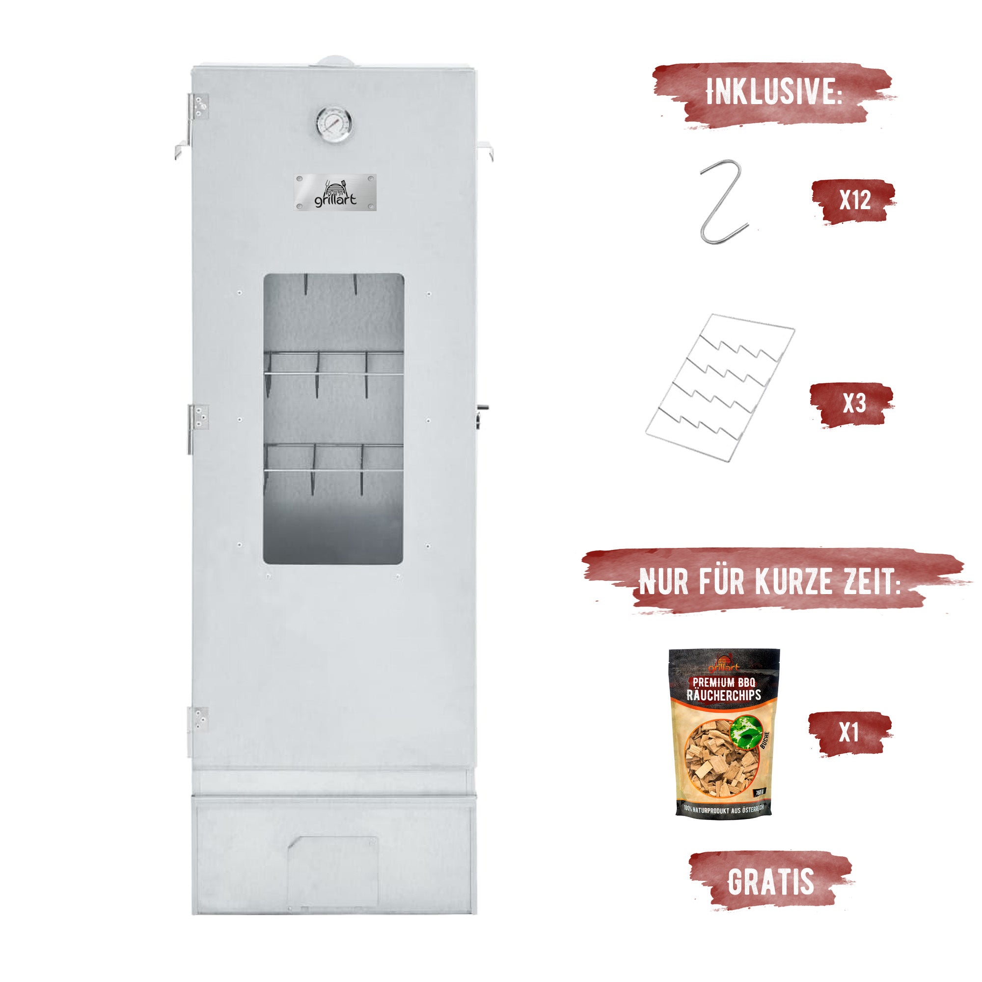 Räucherschrank aus Edelstahl - grillart®