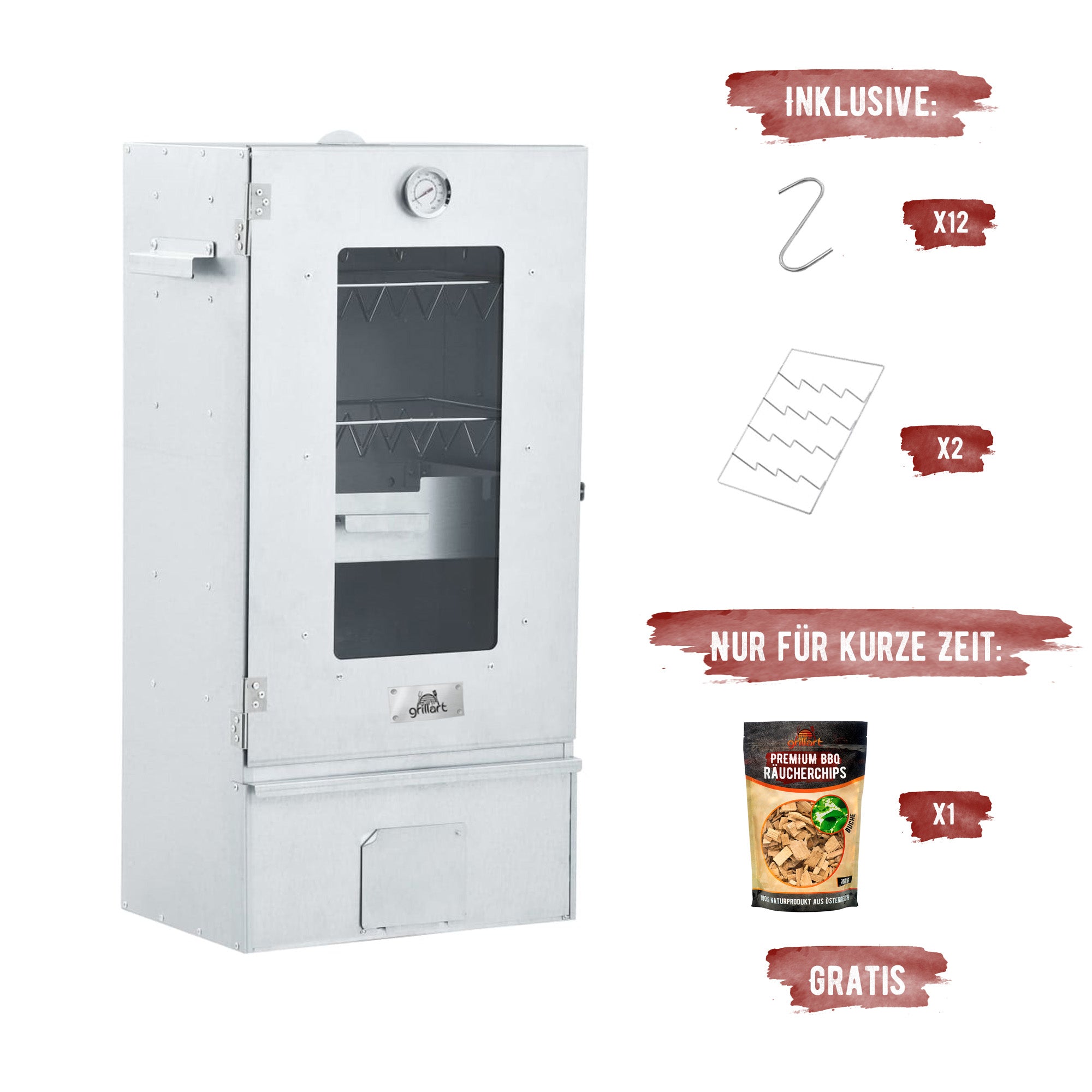 Räucherschrank aus Edelstahl - grillart®