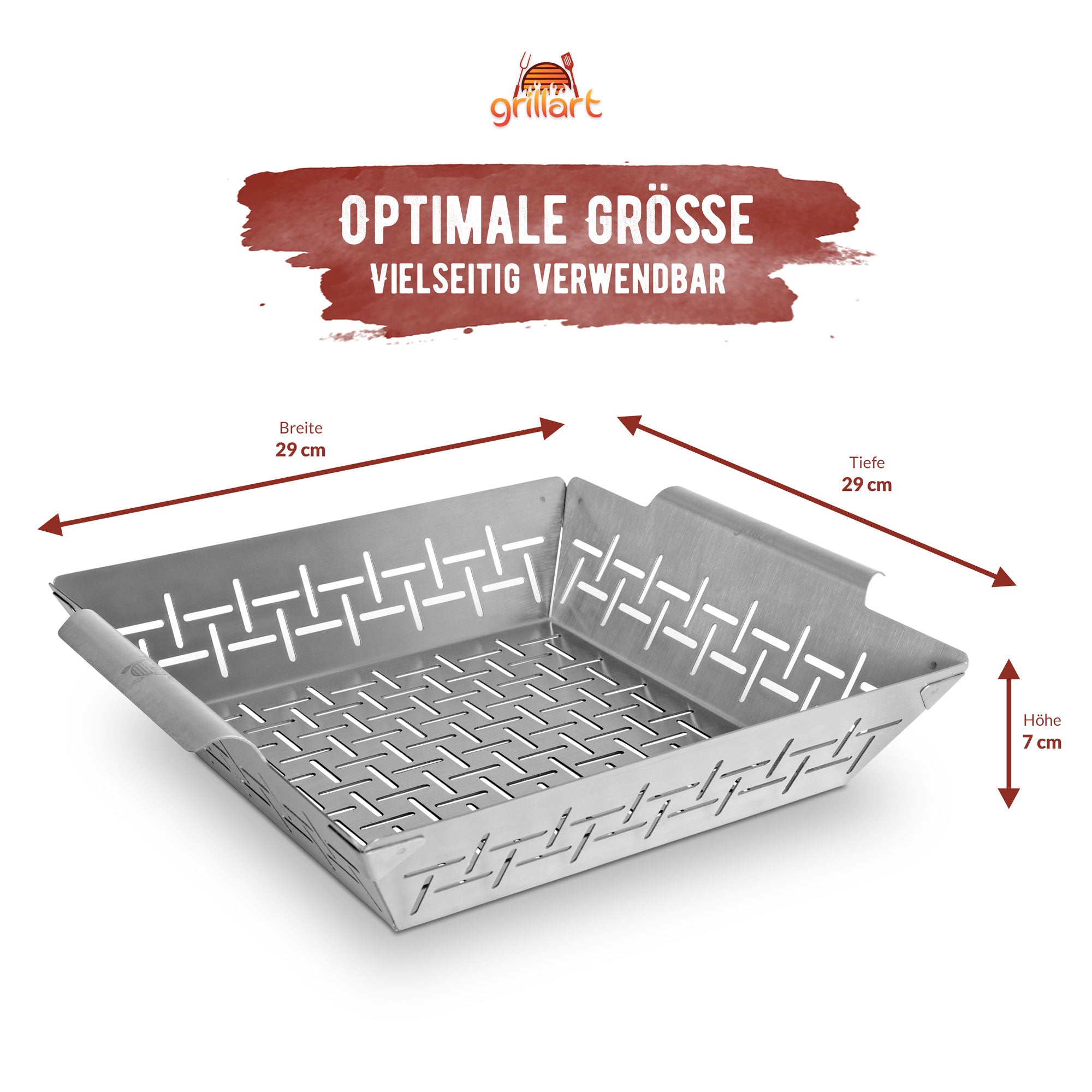 Premium Grillkorb und Grillschale aus hochwertigem Edelstahl - grillart®