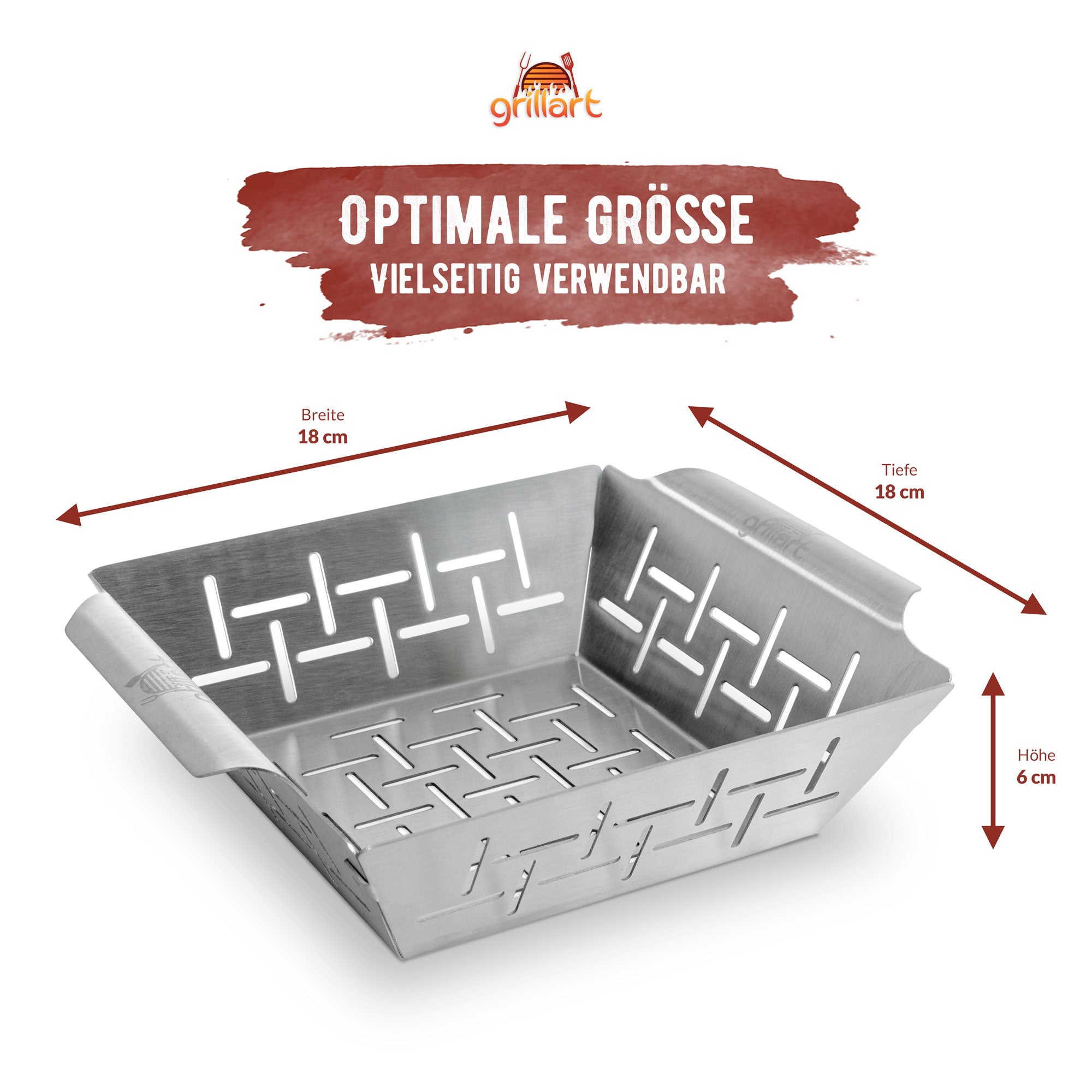 Premium Grillkorb und Grillschale aus hochwertigem Edelstahl - grillart®