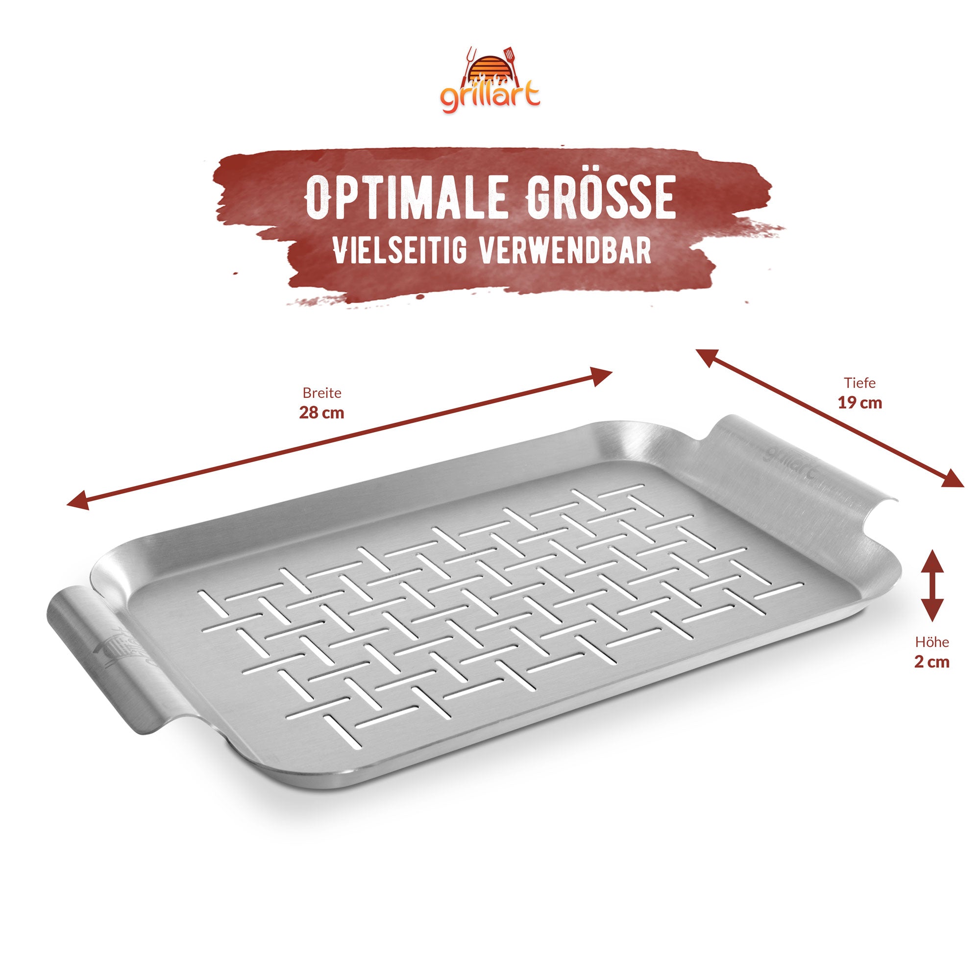 Premium Grillkorb und Grillschale aus hochwertigem Edelstahl - grillart®