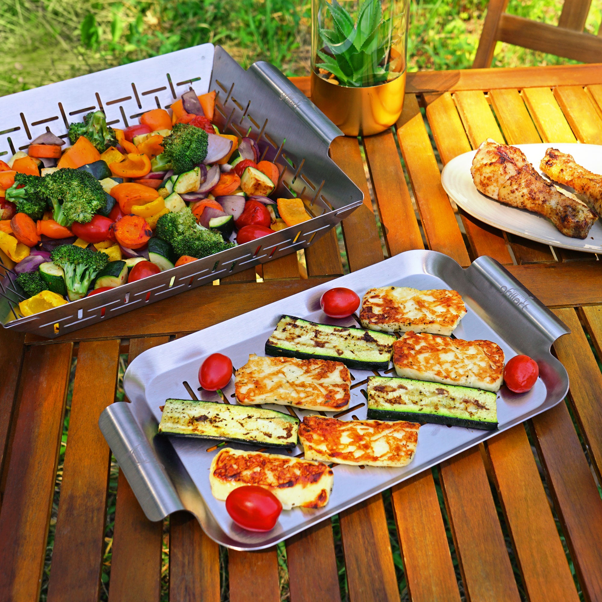 Premium Grillkorb und Grillschale aus hochwertigem Edelstahl - grillart®