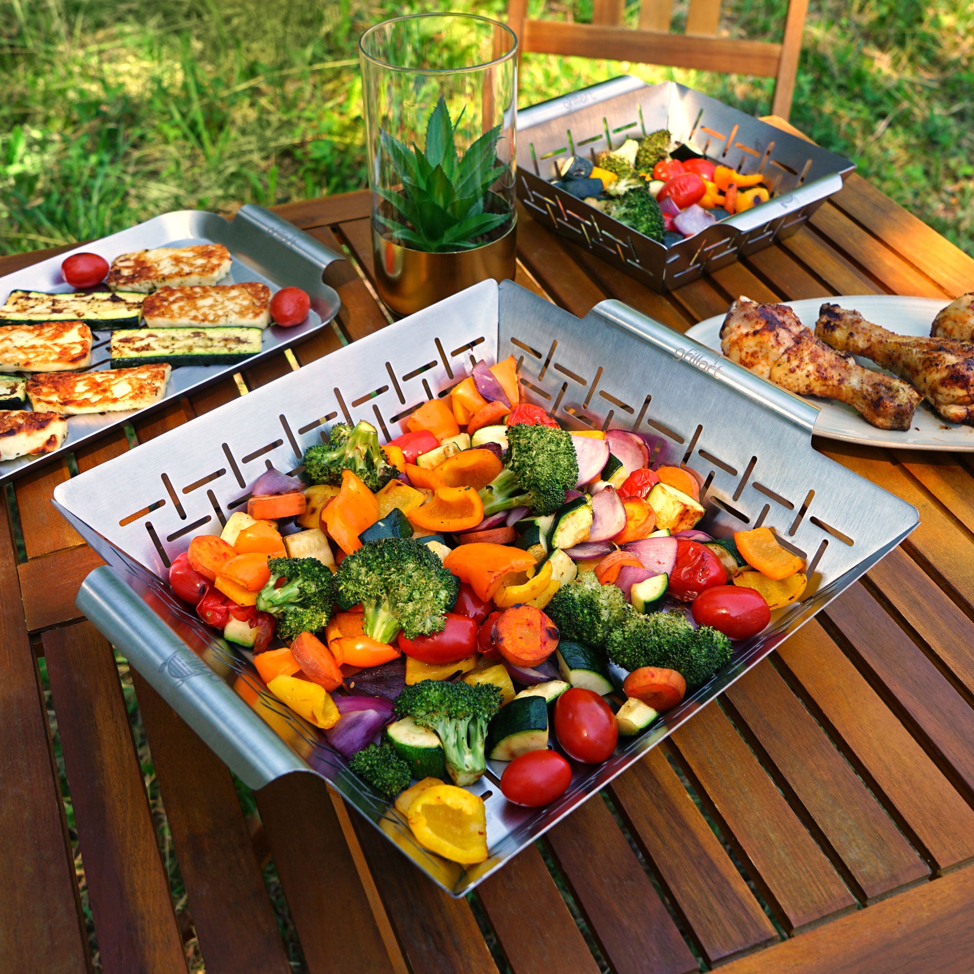 Premium Grillkorb und Grillschale aus hochwertigem Edelstahl - grillart®