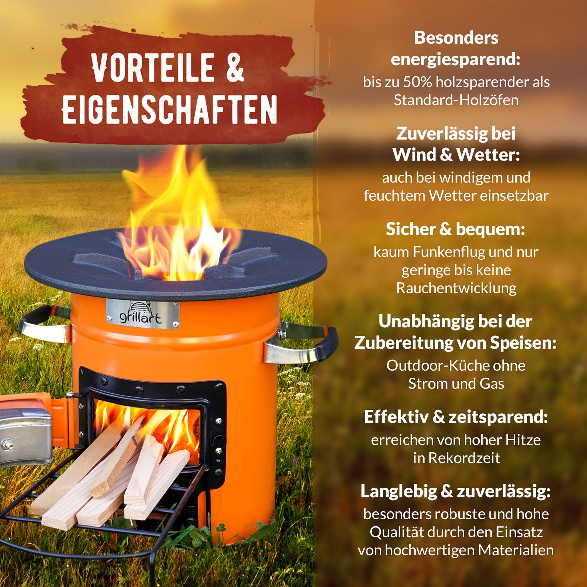 Raketenofen “Powertrain I” - grillart®