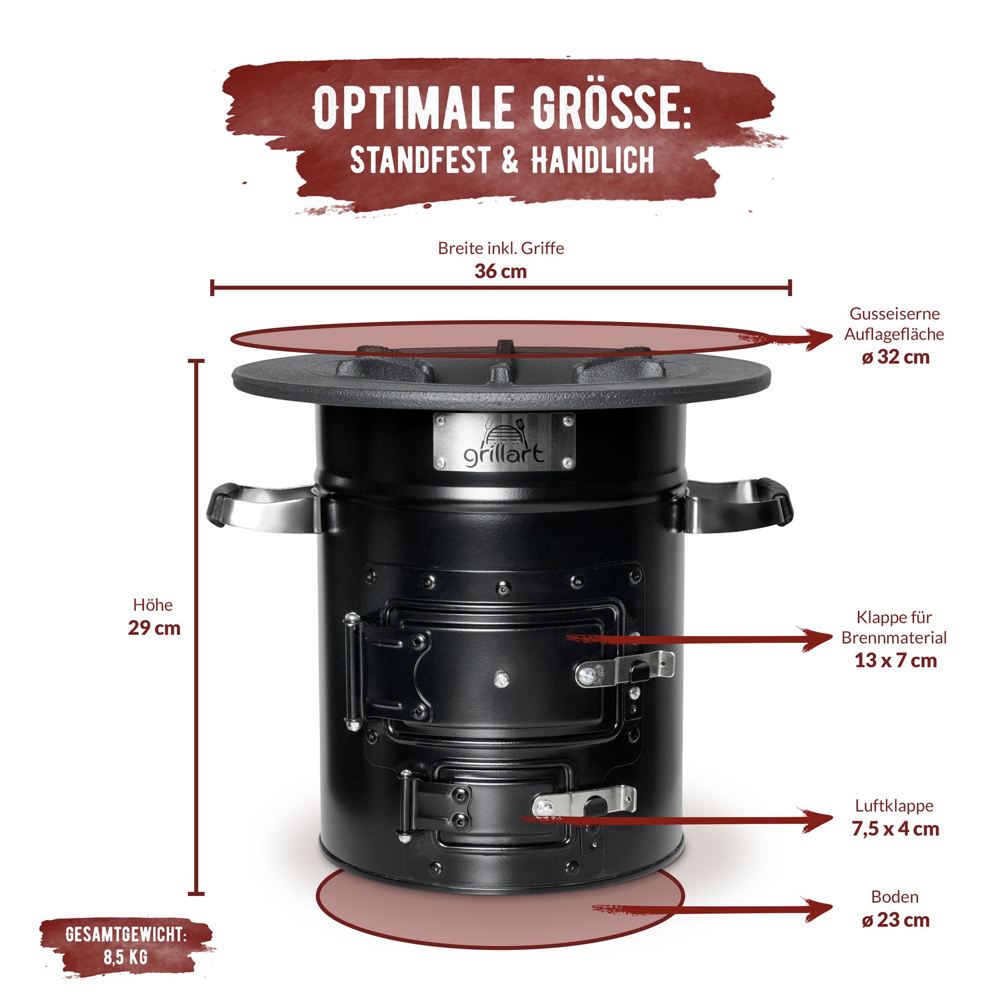 Raketenofen “Powertrain I” - grillart®