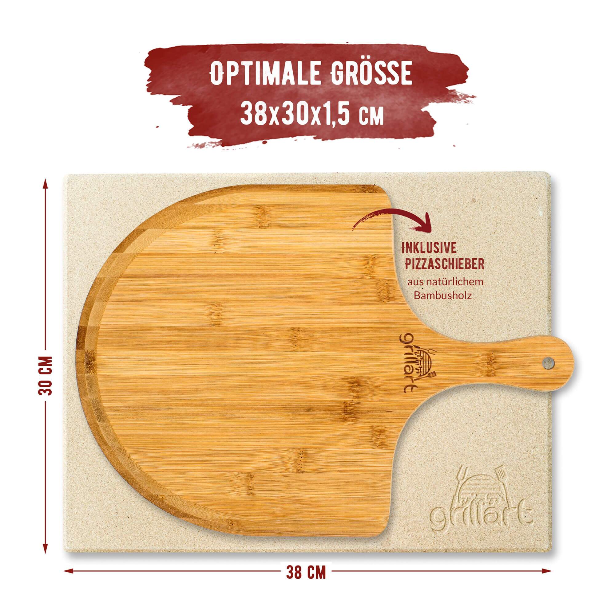 Premium Pizzastein Für Gasgrill Und Backofen Im Set