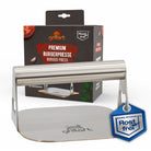 Premium Burgerpresse aus hochwertigem Edelstahl für Smashed Burger inkl. 30 Stk Burgerpapier - grillart®