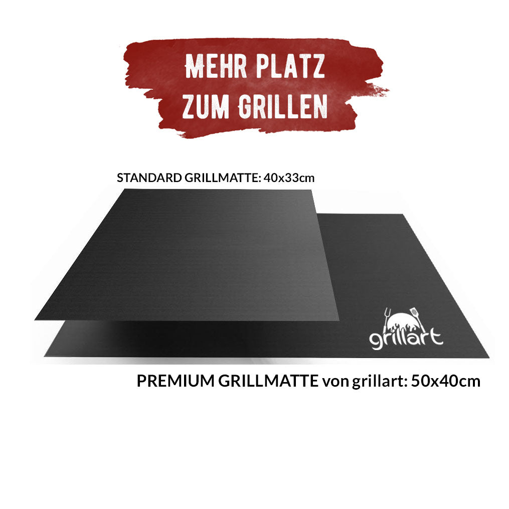 B-Ware Premium BBQ Grillmatte 4er Set - Verpackung kann eingerissen oder beschädigt sein! - grillart®
