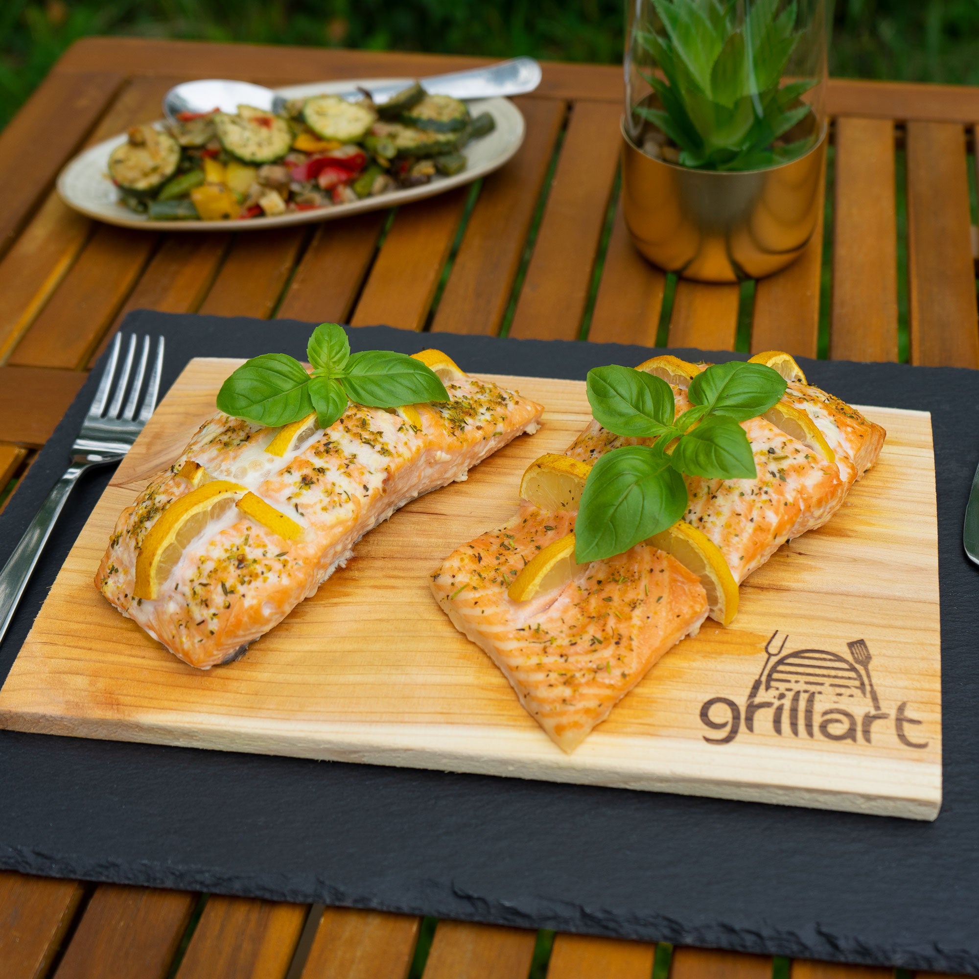 B-Ware! - Räucherbretter zum Grillen – aus 100% natürlichem Holz - Es können Risse und Astlöcher vorkommen! - grillart®