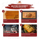 B-Ware! - Räucherbretter zum Grillen – aus 100% natürlichem Holz - Es können Risse und Astlöcher vorkommen! - grillart®