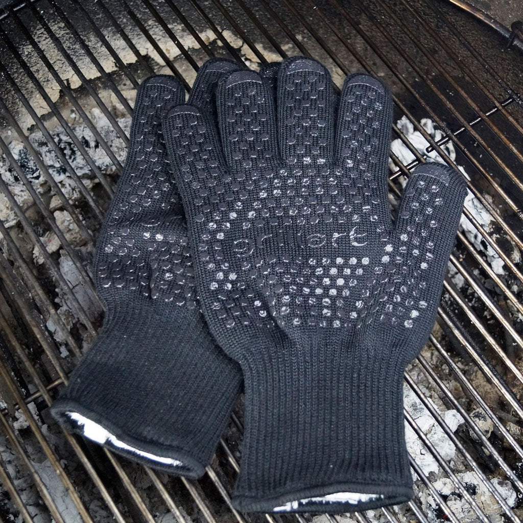 B - Ware! Hochwertige Grillhandschuhe – extrem hitzebeständig aus Aramidfasern - Verpackung kann eingerissen oder beschädigt sein! - grillart®