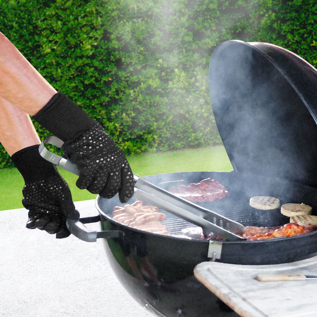 B - Ware! Hochwertige Grillhandschuhe – extrem hitzebeständig aus Aramidfasern - Verpackung kann eingerissen oder beschädigt sein! - grillart®