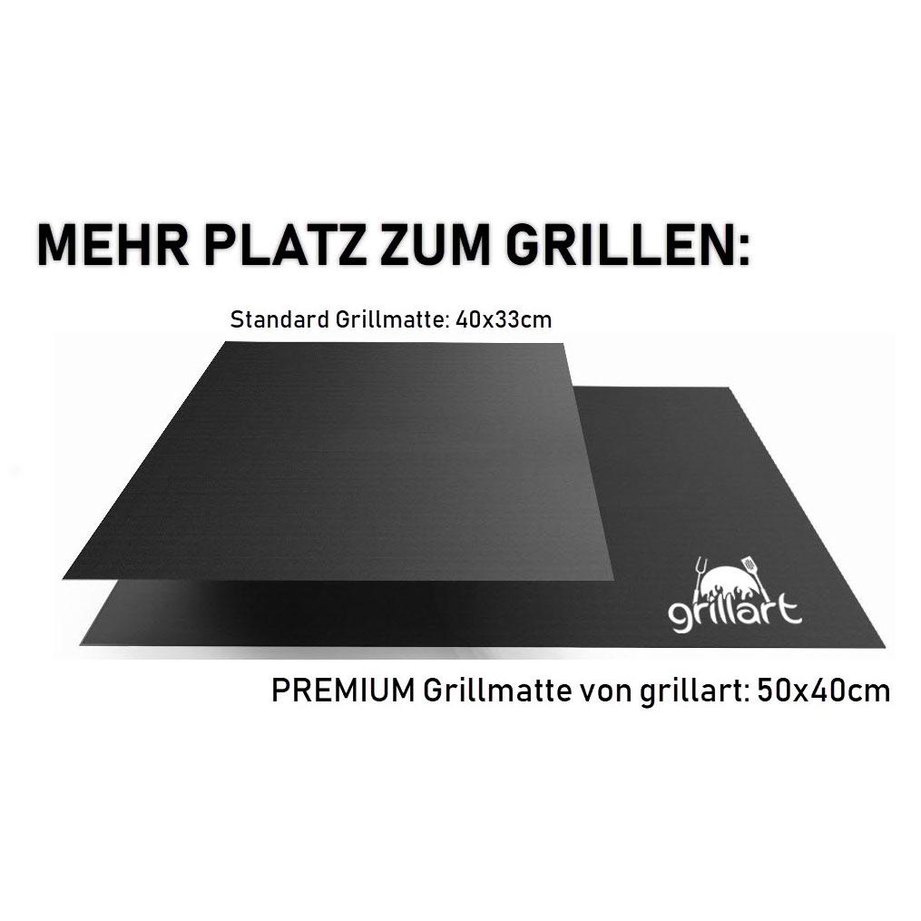 B - Ware Premium BBQ Grillmatte 4er Set - Verpackung kann eingerissen oder beschädigt sein! - grillart®