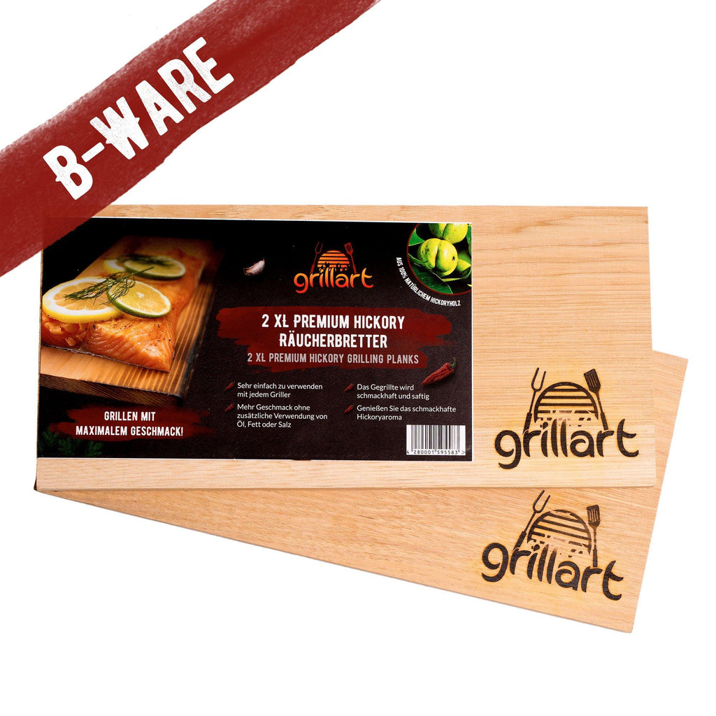 B - Ware! - Räucherbretter zum Grillen – aus 100% natürlichem Holz - Es können Risse und Astlöcher vorkommen! - grillart®