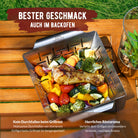 grillgut aufbewahren Premium Grillkorb und Grillschale aus hochwertigem Edelstahl - Premium Grillkorb und Grillschale aus Edelstahl