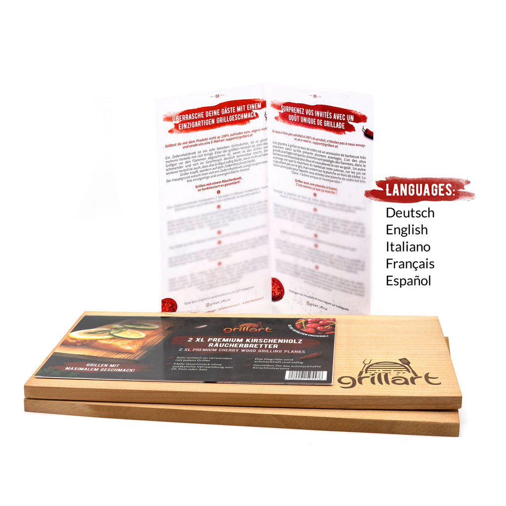 grillart® Premium Räucherbretter hergestellt aus 100% natürlichem Holz für einen besonderen Grillgeschmack - grillart®