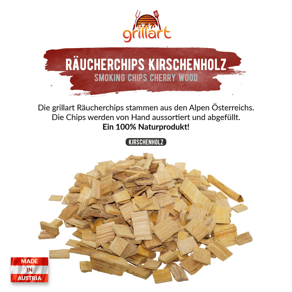 XL Premium Räucherchips Mix - sehr rauchaktives Räucherholz / Holzhackschnitzel - Vorteilspack - grillart®