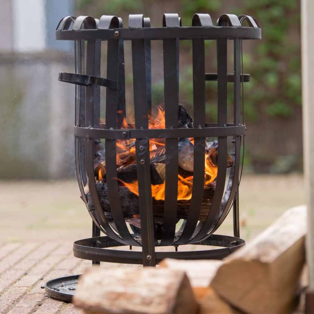 Feuerkorb aus Stahl mit Grillrost und Bodenplatte – grillart®