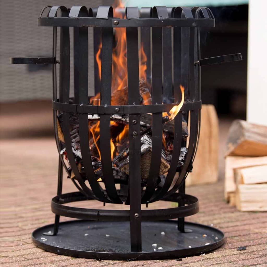 Feuerkorb aus Stahl mit Grillrost und Bodenplatte - grillart®