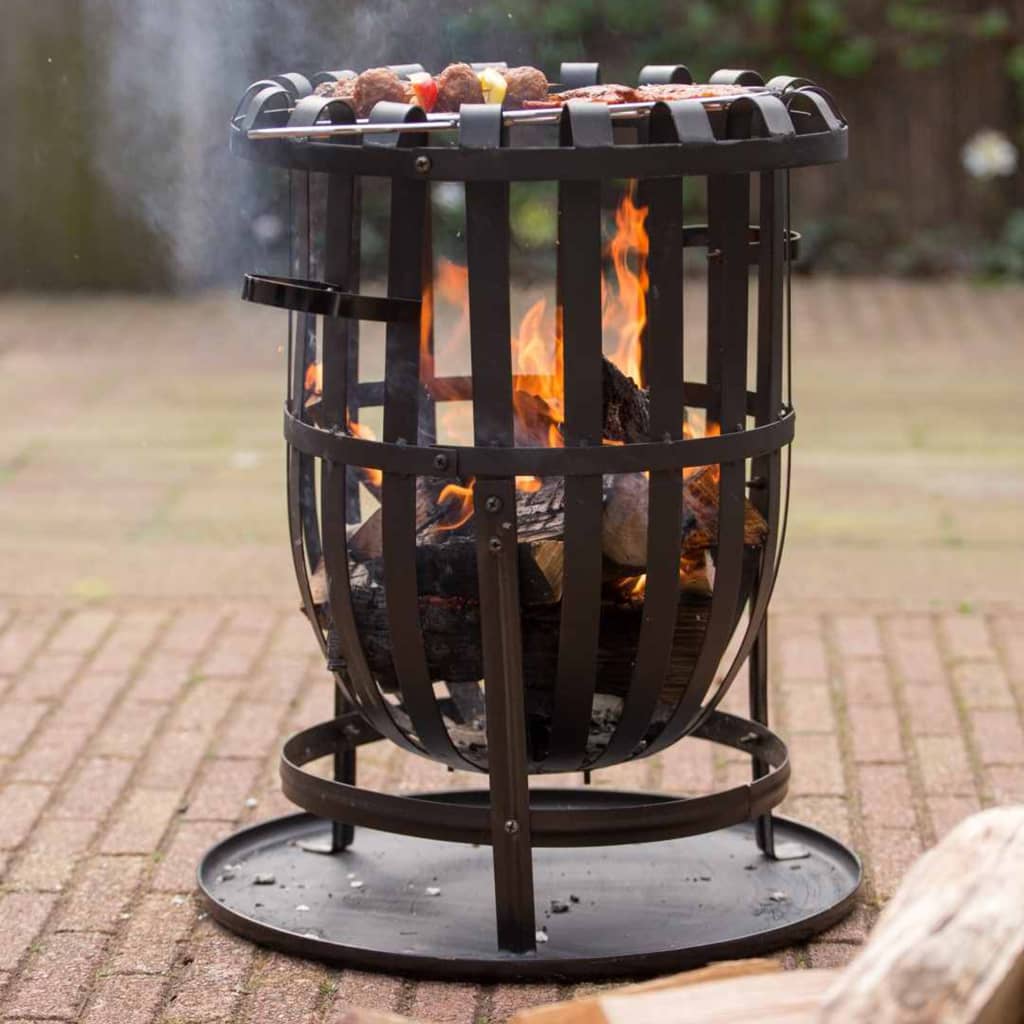 Feuerkorb aus Stahl – Grillrost grillart® Bodenplatte mit und